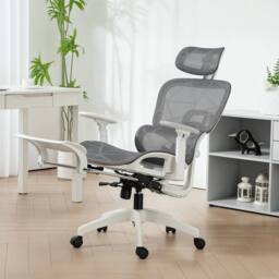 EONLION Grey & White Executive Office Chair Ergonomic - Size: 100 cm