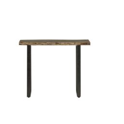 Indian Hub Baltic Live Edge Console Table - Metal/Acacia Solid Wood - L35 x W100 x H78 cm in Brown - thumbnail 2