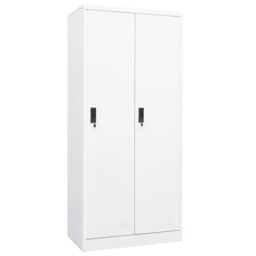 Berkfield Home Wardrobe White 80x50x180 cm Steel - Size: 80 x 50 x 180 cm