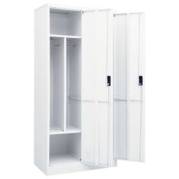 Berkfield Home Wardrobe White 80x50x180 cm Steel - Size: 80 x 50 x 180 cm - thumbnail 5
