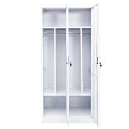 Berkfield Home Wardrobe White 80x50x180 cm Steel - Size: 80 x 50 x 180 cm - thumbnail 6