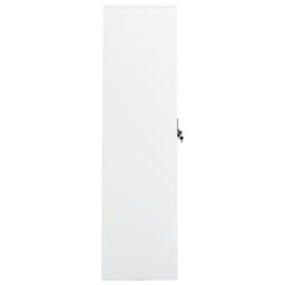 Berkfield Home Wardrobe White 80x50x180 cm Steel - Size: 80 x 50 x 180 cm - thumbnail 3