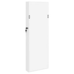 Berkfield Home Mirror Jewellery Cabinet Wall Mounted White 30x8.5x90 cm - thumbnail 7