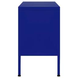 Berkfield Home TV Cabinet Navy Blue 105x35x50 cm Steel - Size: 105 x 35 x 50 cm - thumbnail 4