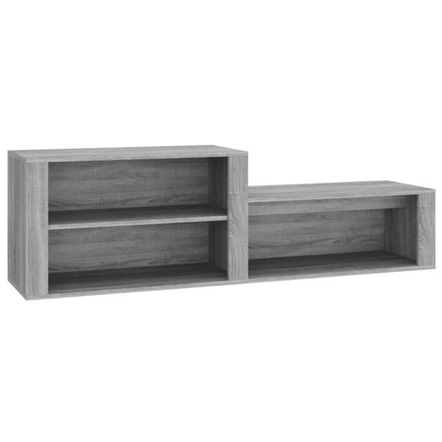 Berkfield Home Shoe Cabinet Grey Sonoma 150x35x45 cm Engineered Wood - Size: 150 x 35 x 45 cm - image 1