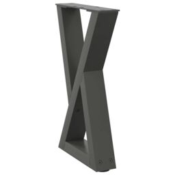 Berkfield Home Coffee Table Legs 2 pcs Anthracite 28x(42-43.3) cm Steel - thumbnail 4