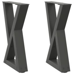 Berkfield Home Coffee Table Legs 2 pcs Anthracite 28x(42-43.3) cm Steel - thumbnail 2