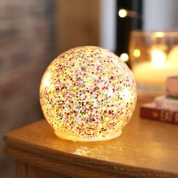 Lisa Angel Women's LED Small Rainbow Glitter Light Globe - Size: 6 inches