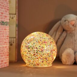 Lisa Angel Women's LED Small Rainbow Glitter Light Globe - Size: 6 inches - thumbnail 2
