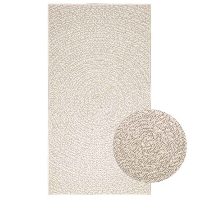Berkfield Home Rug ZIZUR Cream 80x150 cm Jute Look Indoor & Outdoor - Size: Medium - image 1