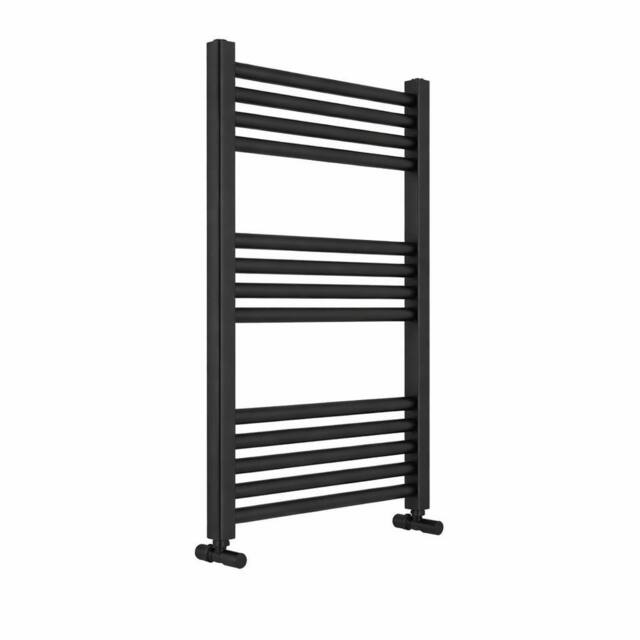 Bathroom Kingdom Omata Gunmetal Grey Straight Heated Towel Rail 1200x500mm in Black - image 1