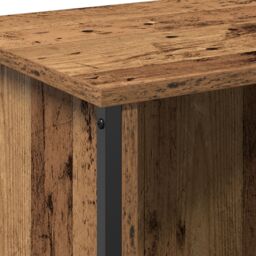 Berkfield Home Entertainment Centre Old wood Particle board, metal in Brown - thumbnail 8