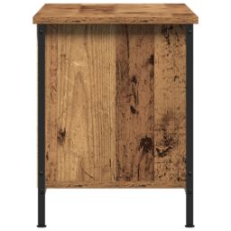 Berkfield Home Entertainment Centre Old wood Particle board, metal in Brown - thumbnail 6