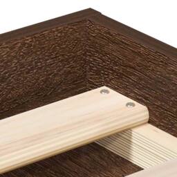 Berkfield Home Bed Frame Brown Oak 120x200 cm - thumbnail 8