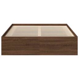 Berkfield Home Bed Frame Brown Oak 120x200 cm - thumbnail 5