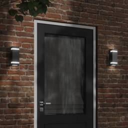 Berkfield Home Outdoor Wall Lights 2pcs Black Stainless Steel