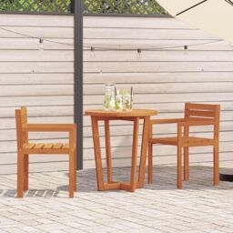 Berkfield Home Garden Chairs 2 pcs 50x53x80 cm Solid Wood Acacia in Brown - Size: 50 x 53 x 80 cm
