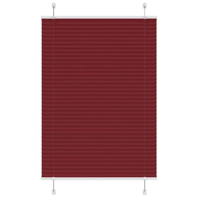 Berkfield Home Pleated Blind Bordeaux Red 90x150 cm Fabric Width 89.4 cm Polyester - image 1