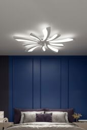 Living and Home Shaped White LED Flush Mount Ceiling Light - thumbnail 7