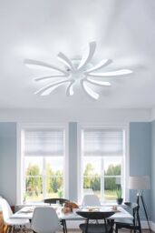 Living and Home Shaped White LED Flush Mount Ceiling Light - thumbnail 5