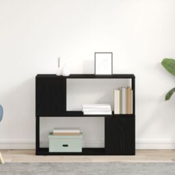 Berkfield Home White TV Stand 80x24x63 cm Made of Engineered Wood in Black - Size: 80 x 24 x 63 cm