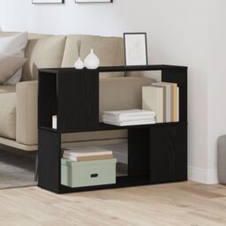 Berkfield Home White TV Stand 80x24x63 cm Made of Engineered Wood in Black - Size: 80 x 24 x 63 cm - thumbnail 4
