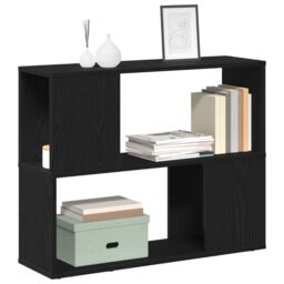 Berkfield Home White TV Stand 80x24x63 cm Made of Engineered Wood in Black - Size: 80 x 24 x 63 cm - thumbnail 3