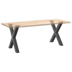 Berkfield Home Dining Table Legs X-Shaped 2 pcs Anthracite 70x(72-73) cm Steel in Dark Grey - thumbnail 8
