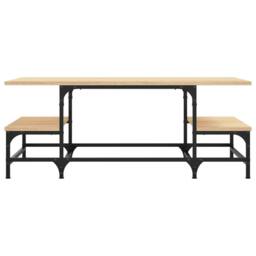 Berkfield Home Coffee Table Sonoma Oak 100x50.5x40 cm Engineered Wood in Brown - thumbnail 4