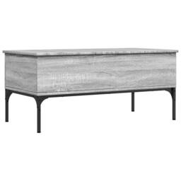 Berkfield Home Coffee Table Grey Sonoma 100x50x45 cm Engineered Wood & Metal - Size: 100 x 50 x 45 cm - thumbnail 1