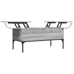 Berkfield Home Coffee Table Grey Sonoma 100x50x45 cm Engineered Wood & Metal - Size: 100 x 50 x 45 cm - thumbnail 8