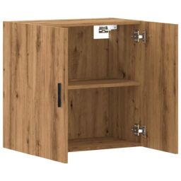 Berkfield Home Wall Cabinet Artisan Oak 60x31x60 cm Engineered Wood in Brown - Size: 60 x 31 x 60 cm - thumbnail 7