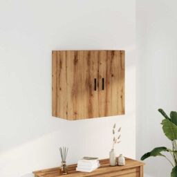Berkfield Home Wall Cabinet Artisan Oak 60x31x60 cm Engineered Wood in Brown - Size: 60 x 31 x 60 cm - thumbnail 3