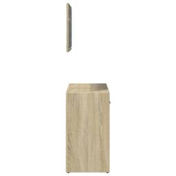 Berkfield Home 2 Piece Bathroom Furniture Set Sonoma Oak Engineered Wood in Light Brown - thumbnail 6