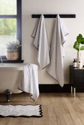 Fusion 'Speckle Rib' 100% Cotton Towel in White - thumbnail 2