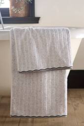 Fusion 'Speckle Rib' 100% Cotton Towel in White - thumbnail 1