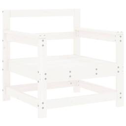 Berkfield Home Garden Chairs with Cushions 2 pcs White Solid Wood Pine - thumbnail 5