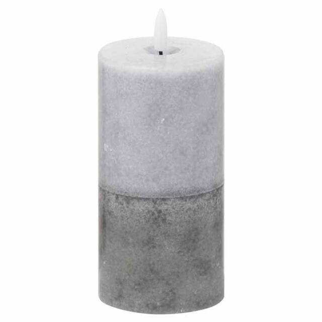 Lemon Pavilion Furniture and Decor Luxe Collection Natural Glow 3x6 Dipped LED Candle - L7 x W7 x H15 cm in Grey - image 1