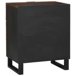 Berkfield Home Modern Bedside Cabinet 50x33x60 cm Solid Wood Walnut in Brown - Size: 50 x 33 x 60 cm - thumbnail 5