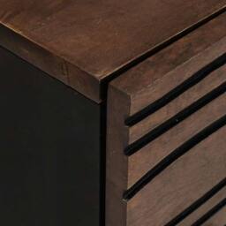 Berkfield Home Modern Bedside Cabinet 50x33x60 cm Solid Wood Walnut in Brown - Size: 50 x 33 x 60 cm - thumbnail 6