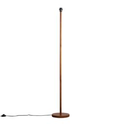 ValueLights Heather Wooden Traditional Floor Lamp Base in Dark Brown