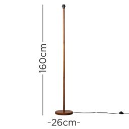 ValueLights Heather Wooden Traditional Floor Lamp Base in Dark Brown - thumbnail 4