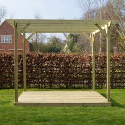 Rutland County Garden Furniture Ltd Garden Pergola & Decking Kit, Wood, L480 x W480 cm, Light Green - thumbnail 3