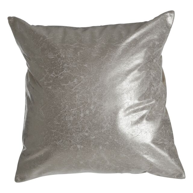 Orsina Kensington Townhouse Crush Leather Effect Silver Cushion - image 1