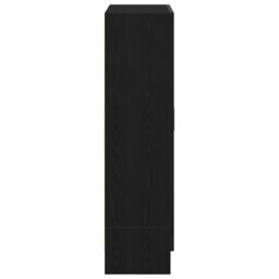 Berkfield Home Book Cabinet Black Oak 82.5x30.5x115 cm Engineered Wood - thumbnail 7
