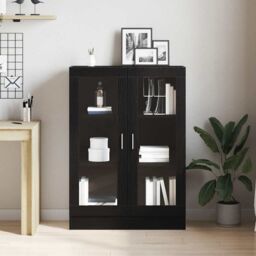Berkfield Home Book Cabinet Black Oak 82.5x30.5x115 cm Engineered Wood - thumbnail 3