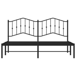 Berkfield Home Metal Bed Frame with Headboard Black 180x200 cm Super King - thumbnail 5