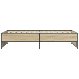 Berkfield Home Durable Bed Frame without Mattress Sonoma Oak 75x190 cm Small Single in Light Tan - thumbnail 5