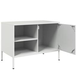 Berkfield Home TV Cabinet White 68x39x50.5 cm Steel - thumbnail 9