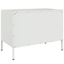 Berkfield Home TV Cabinet White 68x39x50.5 cm Steel - thumbnail 8